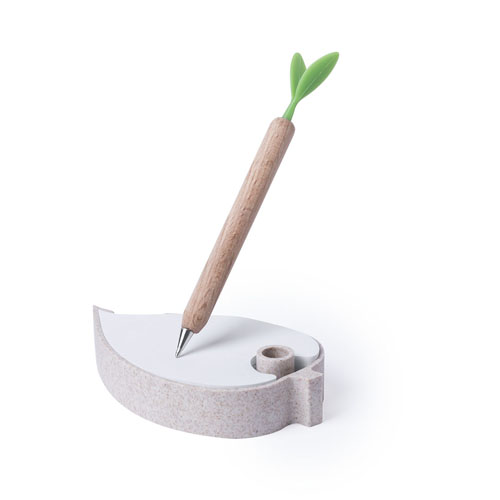 Notepad holder in leaf shape